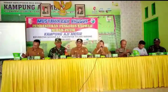 Kepala Kampung Arbain Buktikan Kepemimpinan Visioner, Musyawarah Khusus Pembentukan Koperasi Merah Putih di Kampung Aji Mesir Sukses Digelar