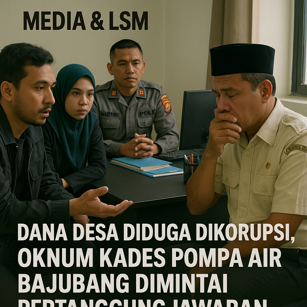 Dana Desa Diduga Dikorupsi, Oknum Kades Pompa Air Bajubang di Mintai Pertanggung Jawaban 