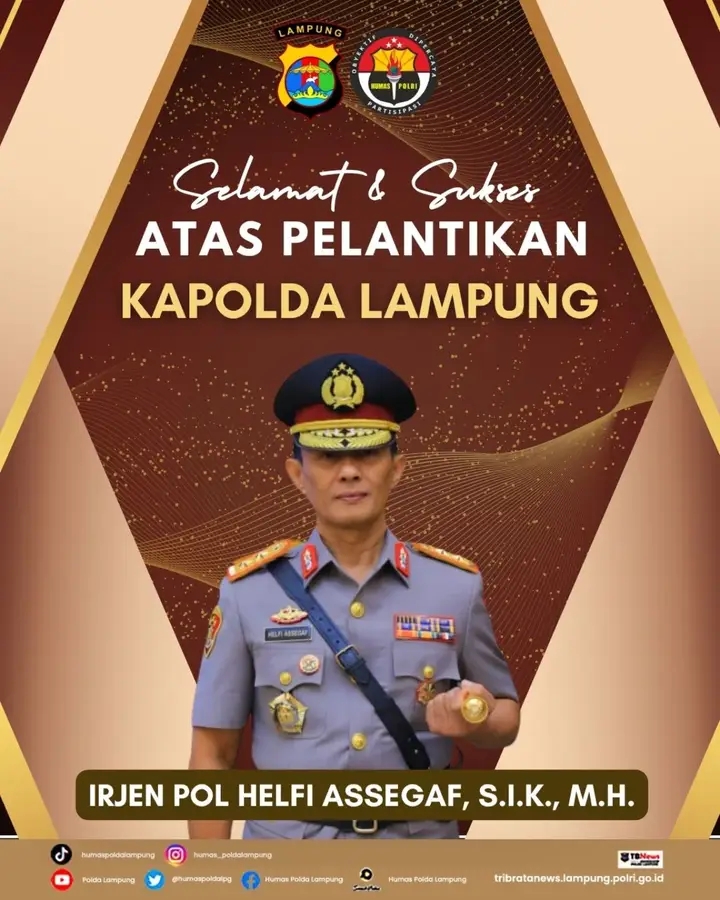 PT. Nurul Jaya Multivision dan Beritapiral.com Ucapkan Selamat atas Pelantikan Irjen Pol Helfi Assegaf sebagai Kapolda Lampung