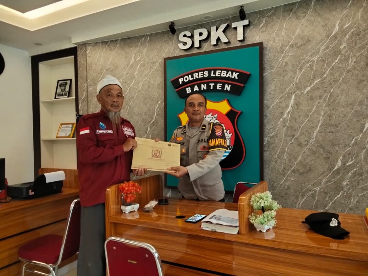 Diduga Singgung Suku Tionghoa, Fam Fuk Tjhong Waketum FERADI WPI ( SUBUR JAYA LAWFIRM) Laporkan Oknum Anggota DPRD Lebak ke Polres