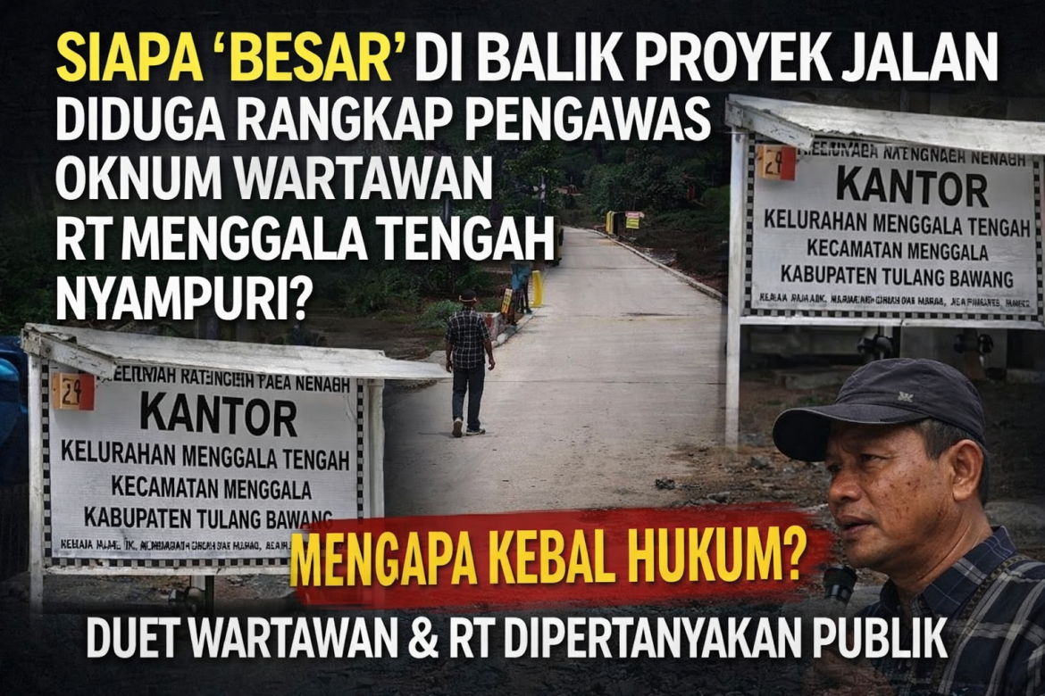 RT Ikut Beri Pernyataan, Oknum Wartawan Diduga Rangkap Pengawas Proyek Jalan Menggala Tengah Disorot Publik