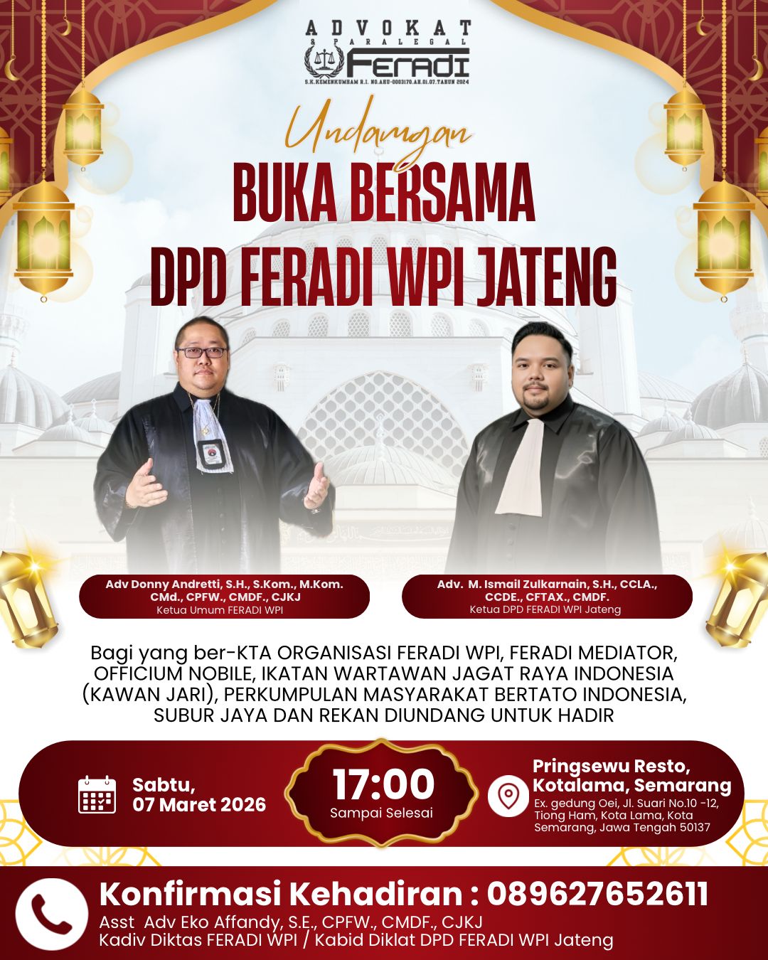 DPD FERADI WPI Jawa Tengah Gelar Buka Puasa Bersama