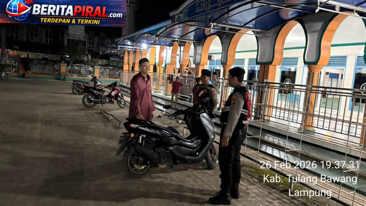 Patroli Kota Presisi Ramadhan, Sat Samapta Polres Tulang Bawang Perketat Kemanan, Jamaah Masjid Merasa Aman Dan Nyaman 