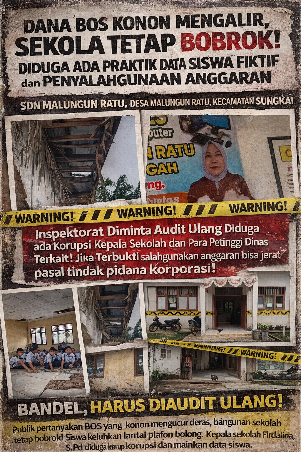 Diduga Penggelembungan Siswa Fiktif dan Minim Perbaikan Fisik, SDN Malungun Ratu Disorot Publik