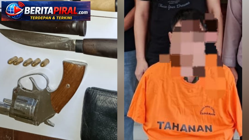 Dente Teladas Membara! Polsek Dente Teladas Gulung Koboi Jalanan Pemilik Revolver Dan Amunisi Tajam