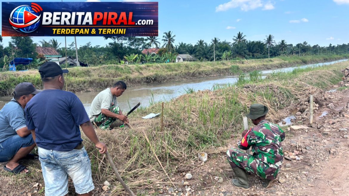 Pembangunan Jembatan Gantung Printis Garuda Kodim 0426 TB, Masuki Tahap Pengukuran Pondasi