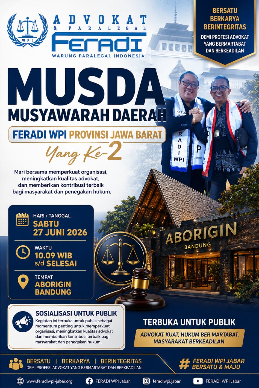 MUSDA Ke-II DPD FERADI WPI Jawa Barat Digelar di Bandung, Perkuat Solidaritas dan Bantuan Hukum untuk Masyarakat