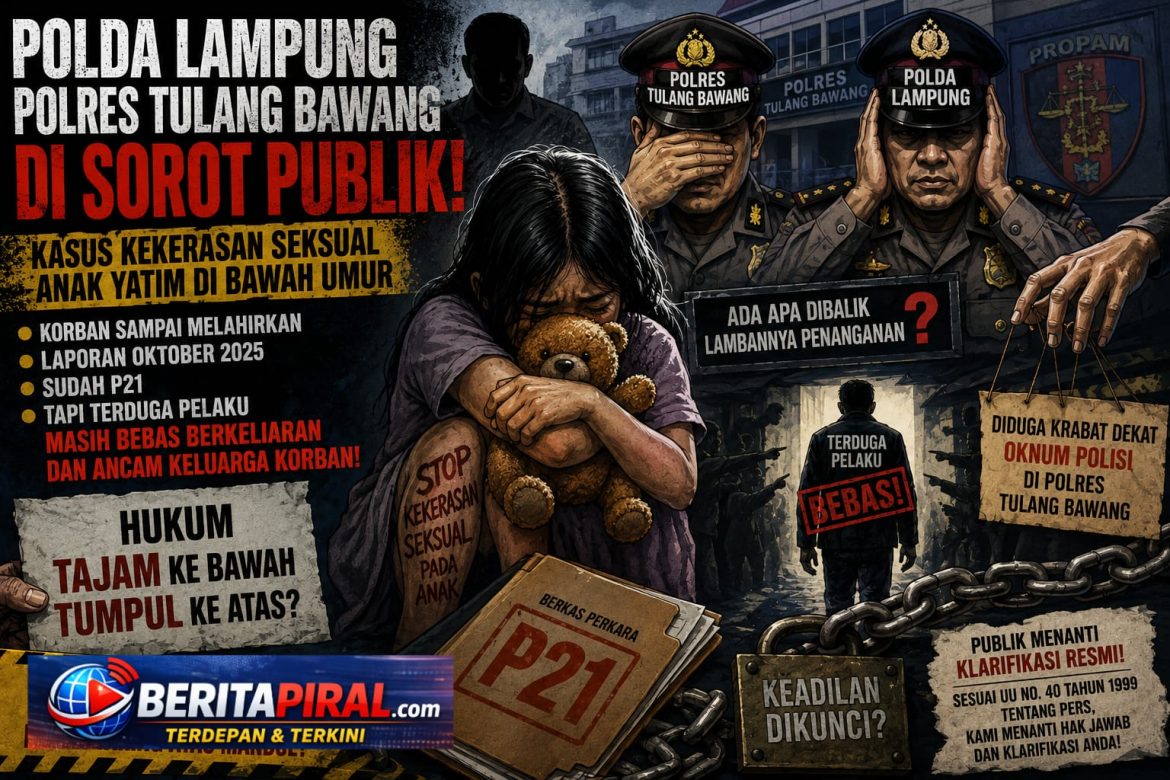 Polda Lampung dan Polres Tulang Bawang Disorot, Kasus Dugaan Kekerasan Seksual Anak Yatim di Menggala Tengah Dinilai Jalan di Tempat
