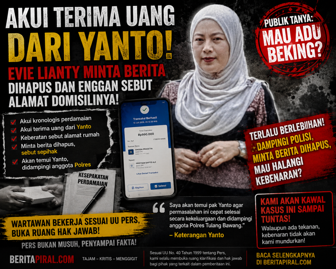 Klarifikasi Pemilik Motor: Akui Terima Uang Perdamaian dari Yanto, Beritapiral.com Buka Ruang Hak Jawab