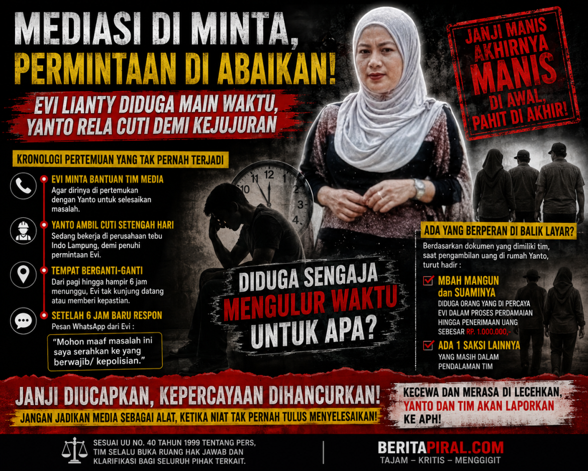 Mediasi yang Diminta Evi Berujung Batal, Yanto Rela Tinggalkan Pekerjaan, Menunggu Hampir Enam Jam Tanpa Kepastian