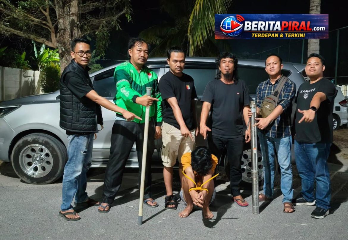 Mesin Pompa Air Digondol, Seorang Pria Berinisal Y Berhasil Diciduk Polsek Menggala! Tim URC Polres Tulang Bawang Ikut Buru Komplotan Pelaku