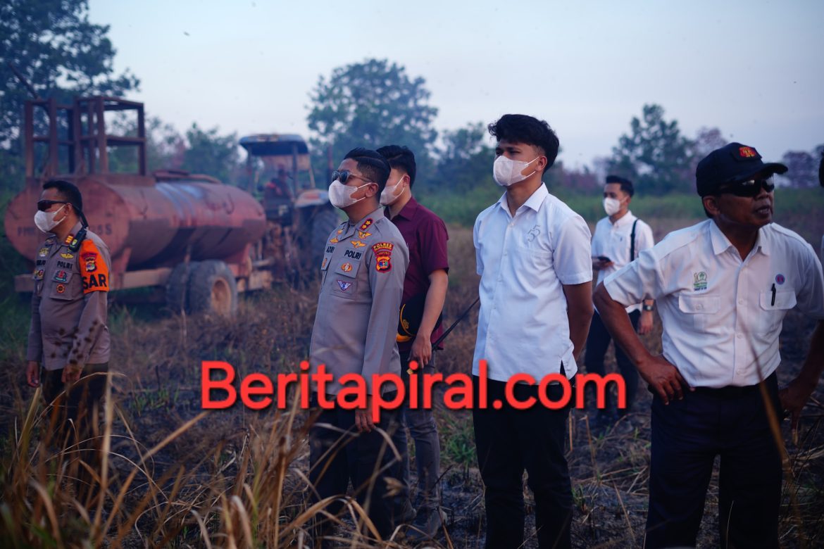 Si Jago Merah Mengamuk, Kapolres Tulang Bawang Turun Langsunh 50 Hektare Lahan Terbakar Berhasil Di Jinakan