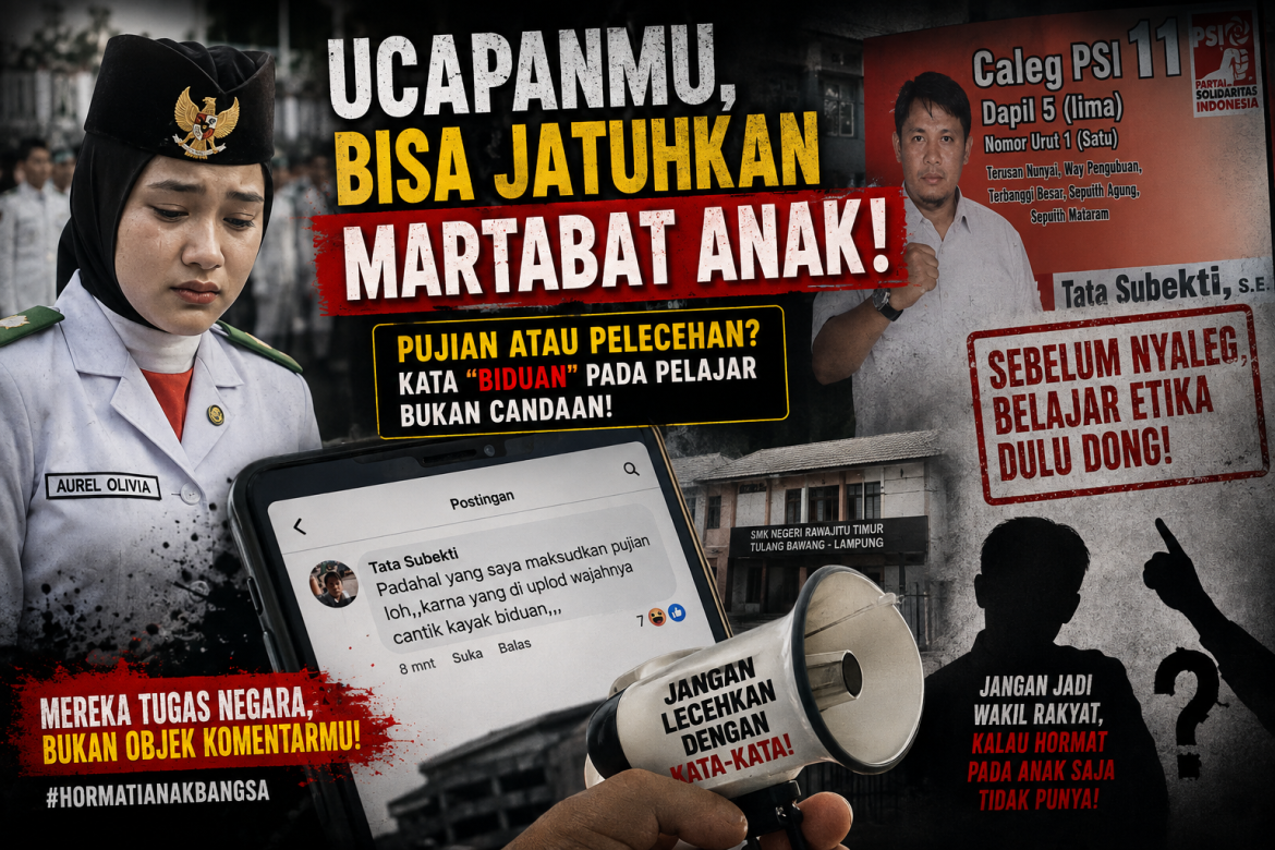 Komentar “Biduan” pada Foto Paskibraka Tulang Bawang 2026 Jadi Sorotan, Nama Caleg Tata Subekti Disorot