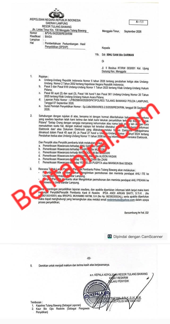 SP2HP Beredar, Kasus Dugaan Penghinaan Profesi Pers Masuk Tahap Pemeriksaan Ahli
