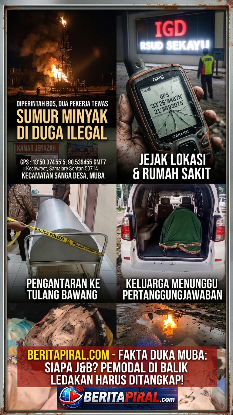 Dua Pekerja Tulang Bawang Tewas dalam Ledakan Sumur Minyak Diduga Ilegal di Muba, Siapa Bertanggung Jawab?
