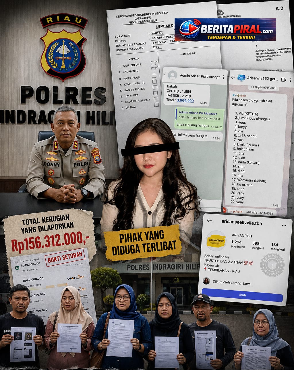 SP2HP Disebut Berganti Perkara, 12 Korban Pertanyakan Kepastian Hukum di Polres Inhil