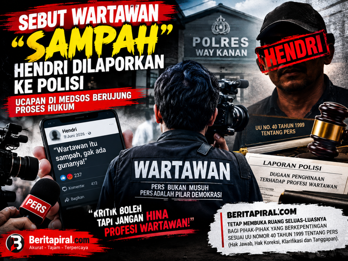 Hendri Dilaporkan Terkait Dugaan Penghinaan Profesi Wartawan, Proses Hukum Berjalan