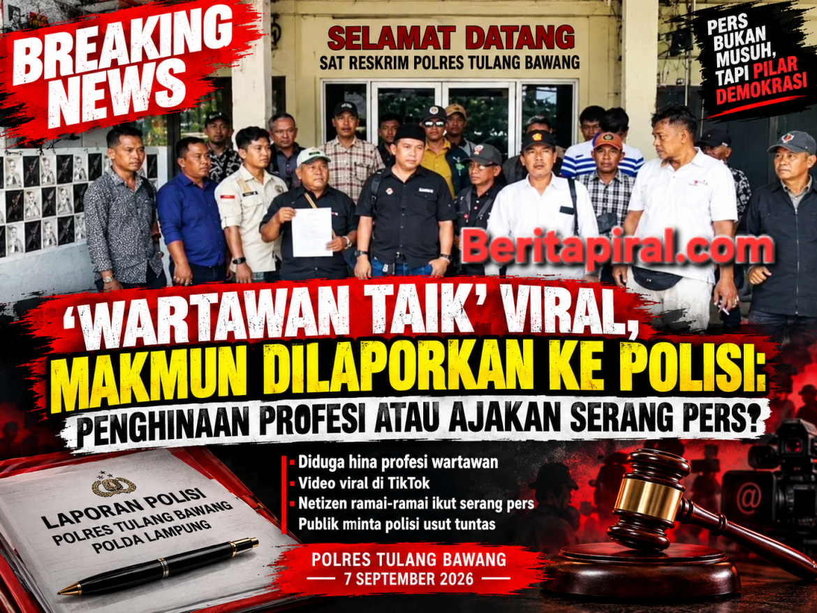 “WARTAWAN TAIK” VIRAL, MAKMUN DILAPORKAN KE POLISI: PENGHINAAN PROFESI ATAU AJAKAN SERANG PERS?