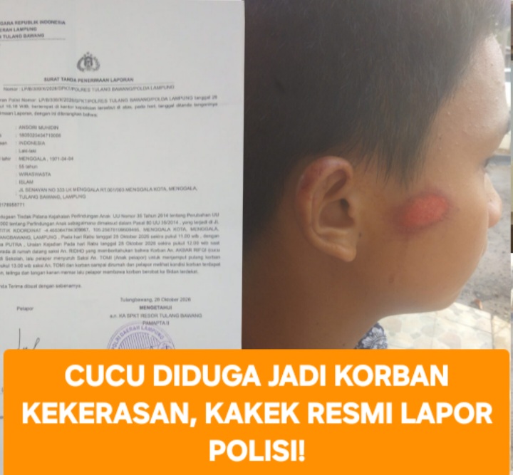 KASUS DUGAAN KEKERASAN MURID SMPN 1 MENGGALA RESMI DILAPORKAN KE POLISI, KELUARGA BERHARAP KEADILAN